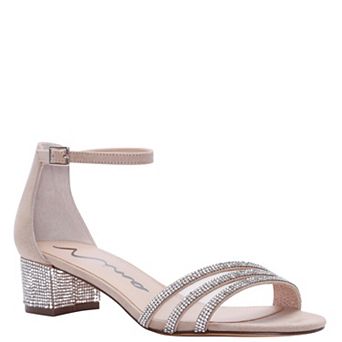 N by Nina Giannis Women's Block Heel Ankle Strap Sandals