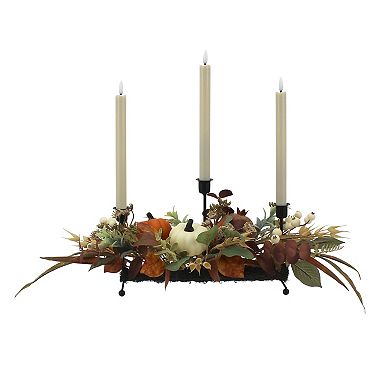 Celebrate Together™ Fall Pumpkin & Pomegranate 3-Candle Holder Table Decor