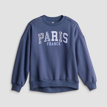 Girls 6-16 SO® Adaptive Oversized Graphic Crewneck