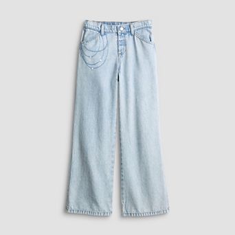 Girls 6-18 SO® Adaptive Pull On Wide Leg Jeans
