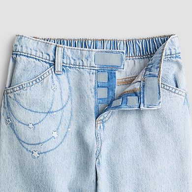 Girls 6-18 SO® Adaptive Pull On Wide Leg Jeans