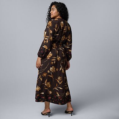 Plus Size Simply Vera Vera Wang Kimono Maxi Dress