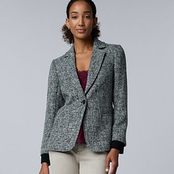 Women's Simply Vera Vera Wang Sweater Cuff Blazer