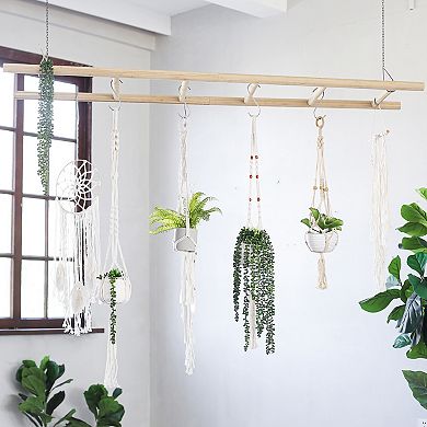 TEINIE 6-ft. Fully Assembled Bamboo Blanket Ladder, Natural