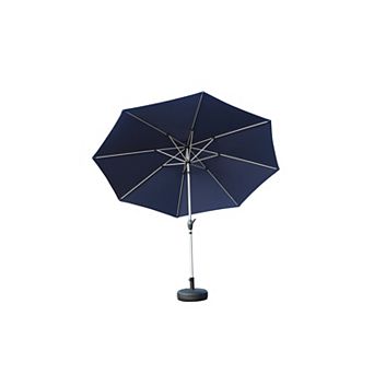 TEINIE 9FT Patio Umbrella Push Button Tilt Crank UV Protection Navy Blue