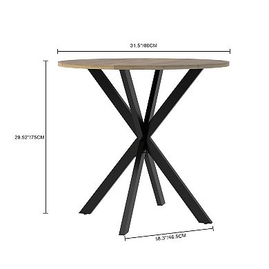 TEINIE 31-in. Round Small Space Kitchen Dining Table