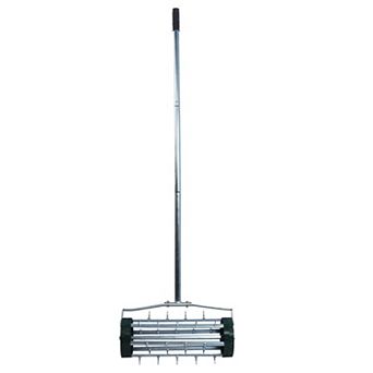 TEINIE Heavy Duty Rolling Lawn Aerator Rotary Push Spike 3 pc Handle