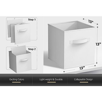 Sorbus 13 Inch 6 Pack Foldable Cubes with Handle- for Home Home Storage & Organization