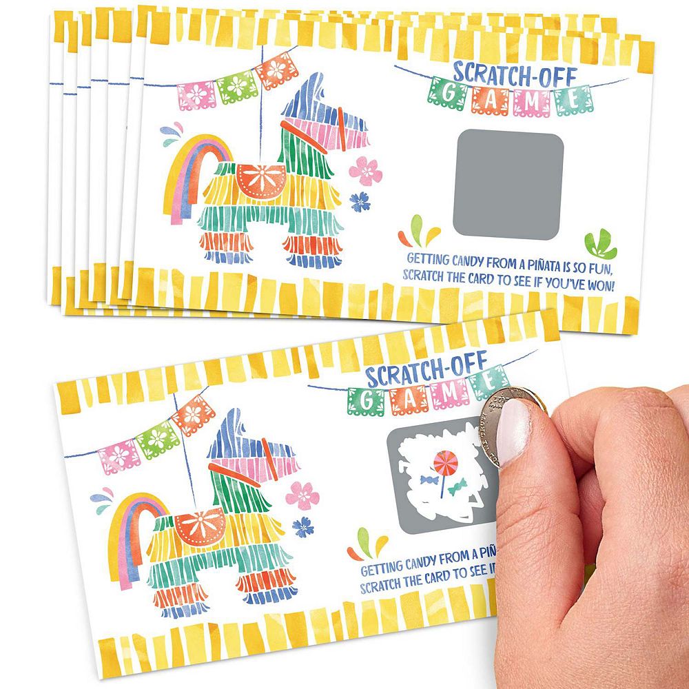 Big Dot of Happiness Fiesta Party Game Scratch Off Cards, Mexican ...