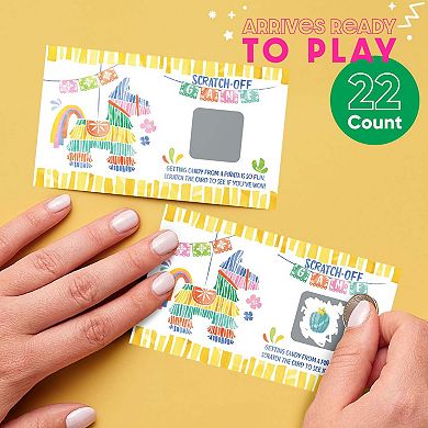 Big Dot of Happiness Fiesta Party Game Scratch Off Cards, Mexican Themed Game - 22 Count
