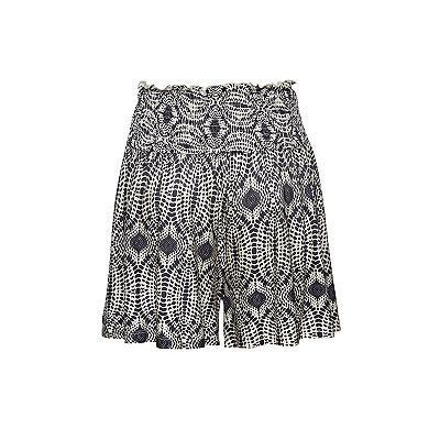 Lascana Women's Flowy Smocked Waist Shorts