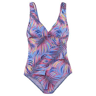 Lascana Women's Palm Print Tummy Control One Piece