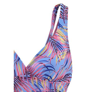 Lascana Women's Palm Print Tummy Control One Piece
