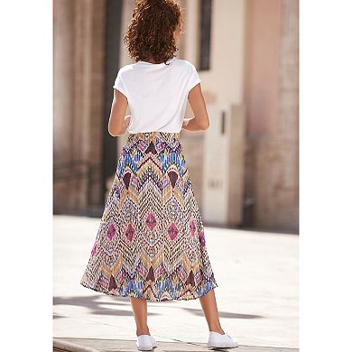Lascana Women's Pleated Midi Skirt
