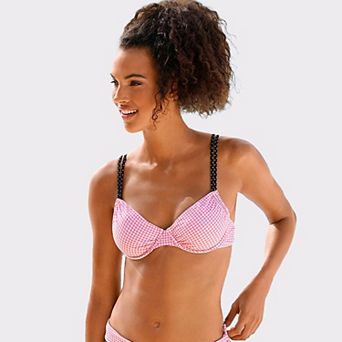 Lascana Women's Gingham Underwire Bikini Top