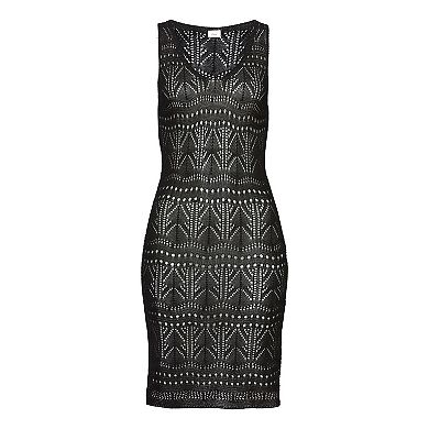 Lascana Women's Crochet Short Dress Cover Up
