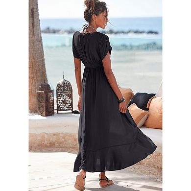Lascana Women's Flounce Hem Cover Up