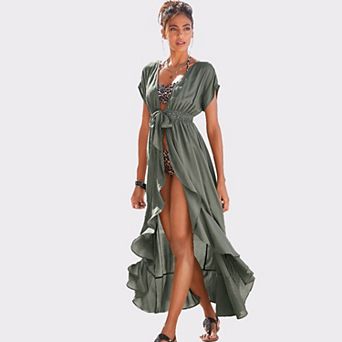 Lascana Women's Flounce Hem Cover Up