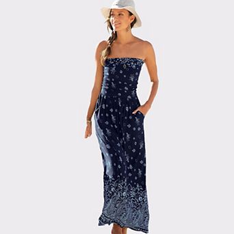 Lascana Women's Bandeau Maxi Dress