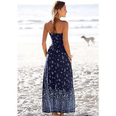 Lascana Women's Bandeau Maxi Dress