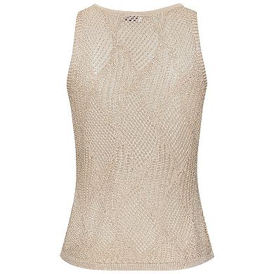 Lascana Women's Crochet Open Work Tank Top