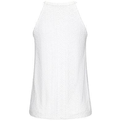 Lascana Women's High Neck Eyelet Top