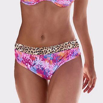 Lascana Women's Leopard Fold Over Bikini Bottom