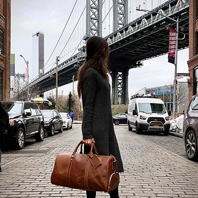 The Dagny Weekender Large Leather Duffle Bag