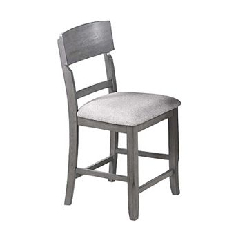 Keyan Counter Height Chair Set of 2, Foam Fabric Seat, Wood