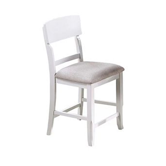 Keyan Counter Height Chair Set of 2, Foam Fabric Seat, Wood