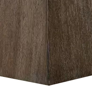 Asten Side End Table, 22 Inch, Square White Marble Top, Walnut Brown