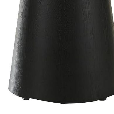 Kily Side End Table, Cone Pedestal Base, 20 Inch Round Top in Black