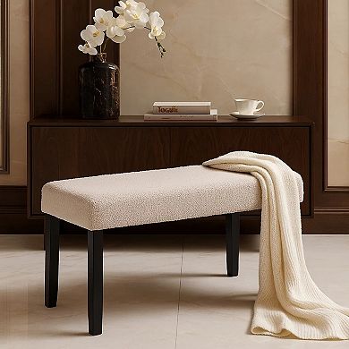 Arun Dining Bench, Fabric, Rubberwood