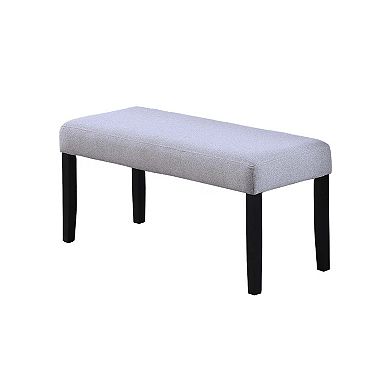 Arun Dining Bench, Fabric, Rubberwood