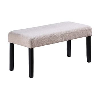 Arun Dining Bench, Fabric, Rubberwood