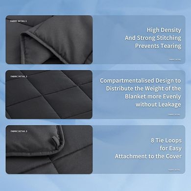 Great Ambitions 20lb Weighted Cooling Blanket, Queen 60"x80", All-Season Microfiber with Glass Beads
