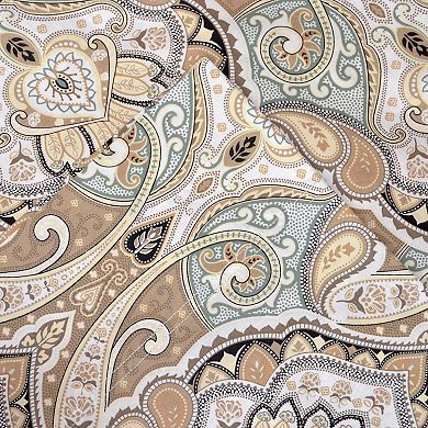 Bedding 4 Pieces King Cotton Percale Sheets- Printed Bed Sheet & Pillowcase Sets(King, Cedar)