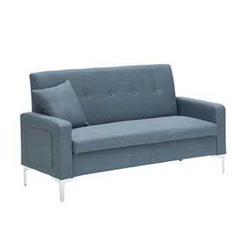 Merax Sofa with Hidden Storage Cotton Linen Blend Fabric Couches