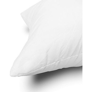 Great Ambitions Down-Alternative Pillow Inserts (12x12 in, Set of 2) - Machine Washable, White