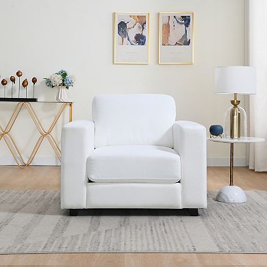 Merax Mid Century Modern Chenille Accent Chair