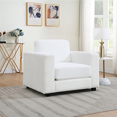 Merax Mid Century Modern Chenille Accent Chair