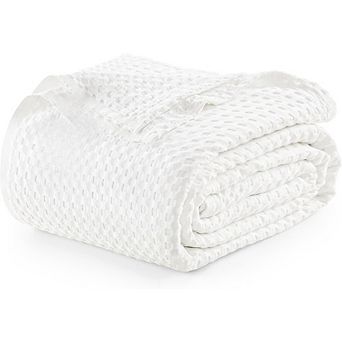 Great Ambitions White Cotton Waffle Weave King Blanket, Soft & Breathable for All Seasons.90x108 Inc
