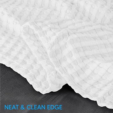 Great Ambitions White Cotton Waffle Weave King Blanket, Soft & Breathable for All Seasons.90x108 Inc