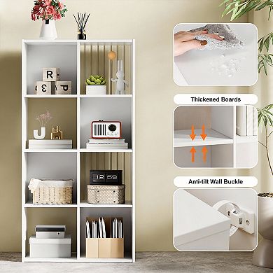8-Cube Storage Shelf; Storage Cabinet: Multifunctional, Space-Saving, Easy to Assemble