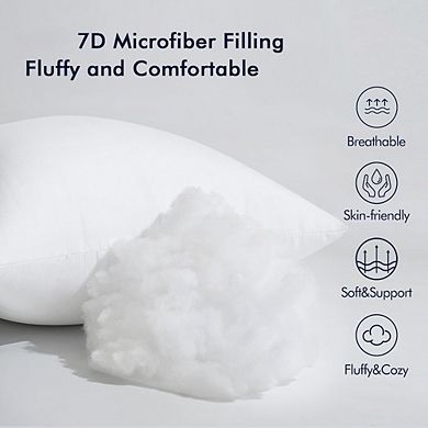 Great Ambitions Premium Rectangular Pillow Insert - 12x20 Inch Sham Stuffer for Couch & Bed 1pk