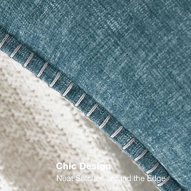 Throw Pillow Covers Decorative 18 X 18 Inches Pack of 2 Cotton Thread Stitching Edges Solid Dyed