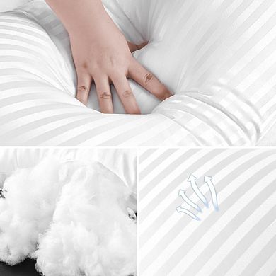 Great Ambitions Machine Washable Pillow Inserts, 20x20 Inch, Premium Polyester Fill, White 2pk