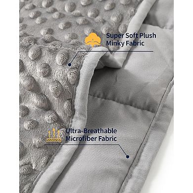 Weighted Blanket for Adults Queen Size 15 lbs, Soft Cooling Heavy for Sleep, 60 x 80 Inches, Grey