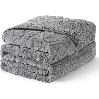 Weighted Blanket for Adults, 60" x 80" 15lbs, Soft Sherpa Queen Size Heavy Blanket with 3D