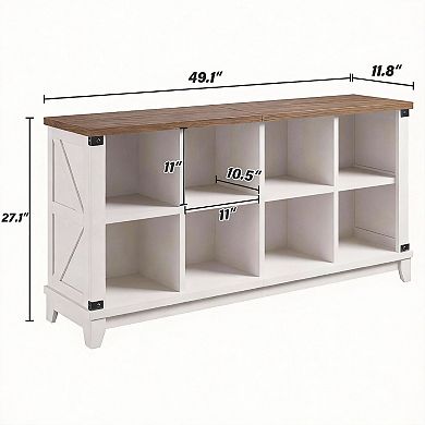 8-compartment storage organizer for home and office; storage cabinet.